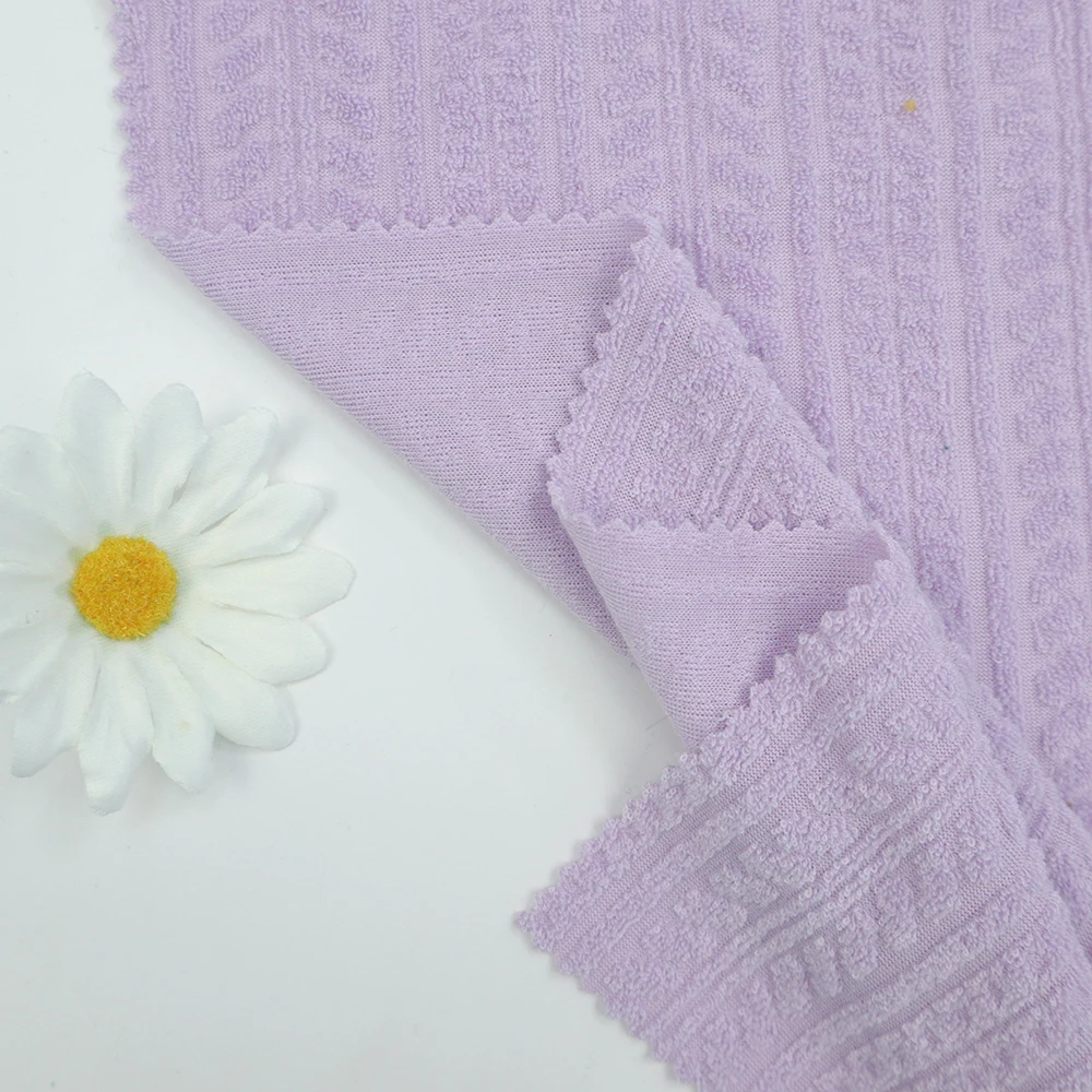 High quality polyester custom pattern 3D jacquard Knitted sweater fabric for garment