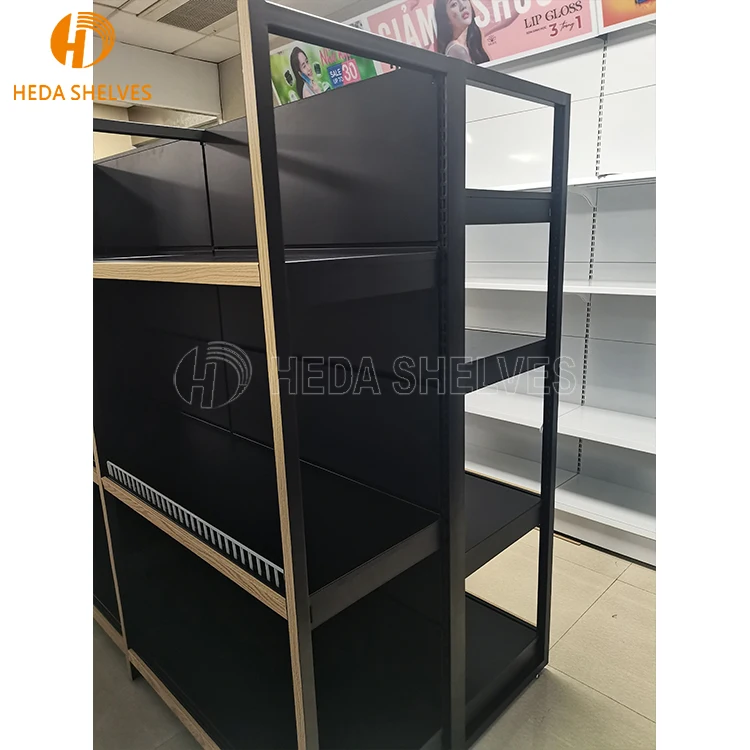 Cheap Price Grocery Store Display Racks Supermarket Shelf Wooden Gondola Shelving Wall Shelves for Retail Store