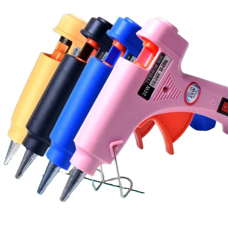 20W Hot Melt Glue Gun with 7mm  Glue Sticks Industrial Mini Guns  Thermo Electric Heat Temperature Repair Tool Hot Melt Glue Gun