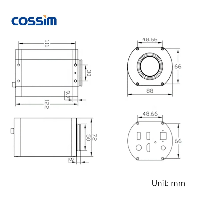 HVS-18V Integrated 4K Full-Automatic Focus Measuring Digital Microscope Camera with Measuring Software & Adjustable LED Light