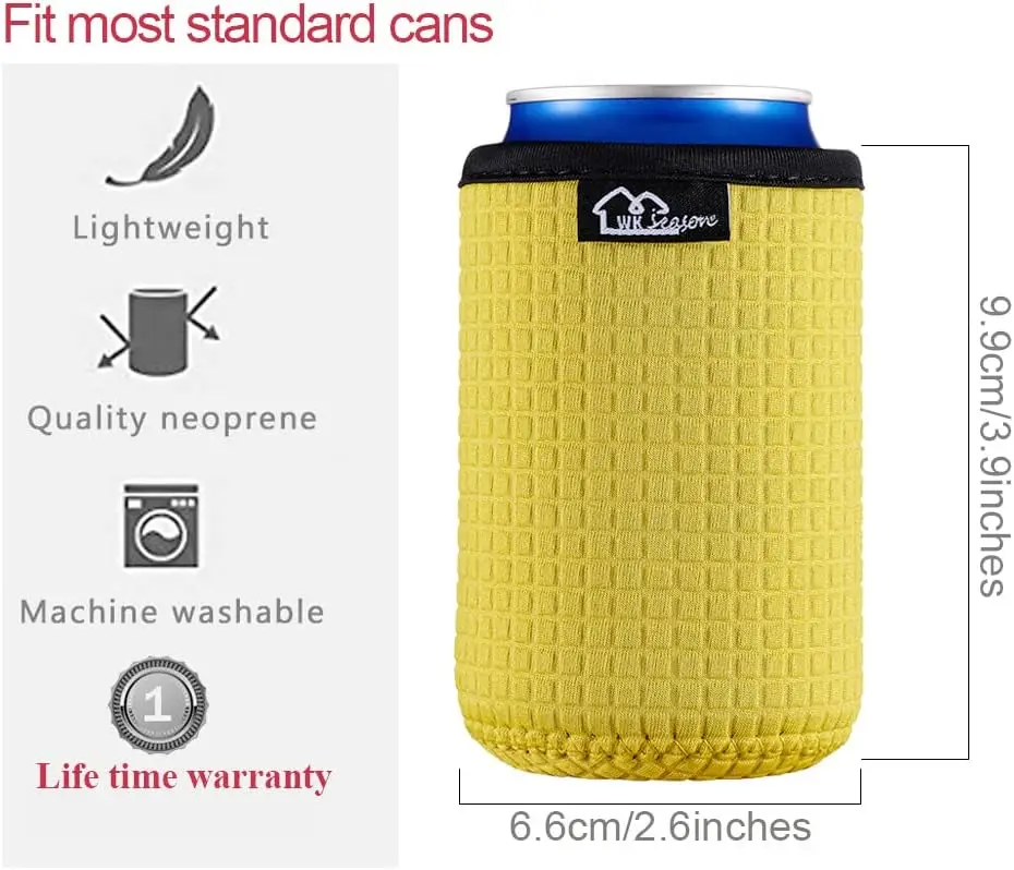 Custom Neoprene Can Cooler Slim Can Cooler Beer Bottle Holder Personalized Sublimation Can Cooler with Custom Logo