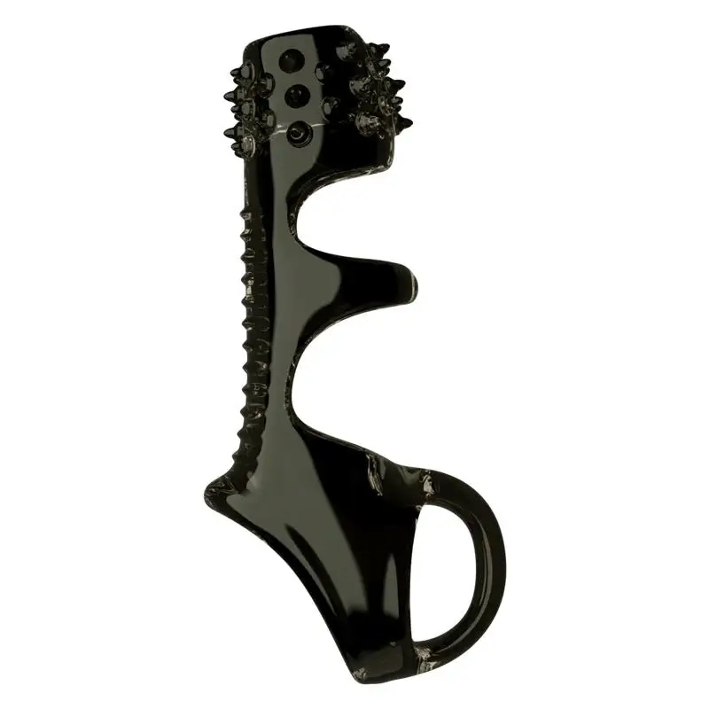 MOGlovers Black Wholesale Rubber Crystal Waterproof Silicone Sex Toy For Men Male Cock Ring Dragon Cock Sleeve