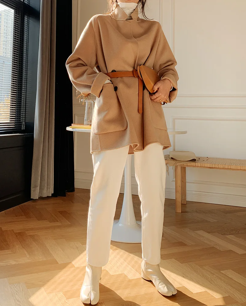 2021 autumn winter new South Korea Dongdaemun double-sided multi-match short coat woman
