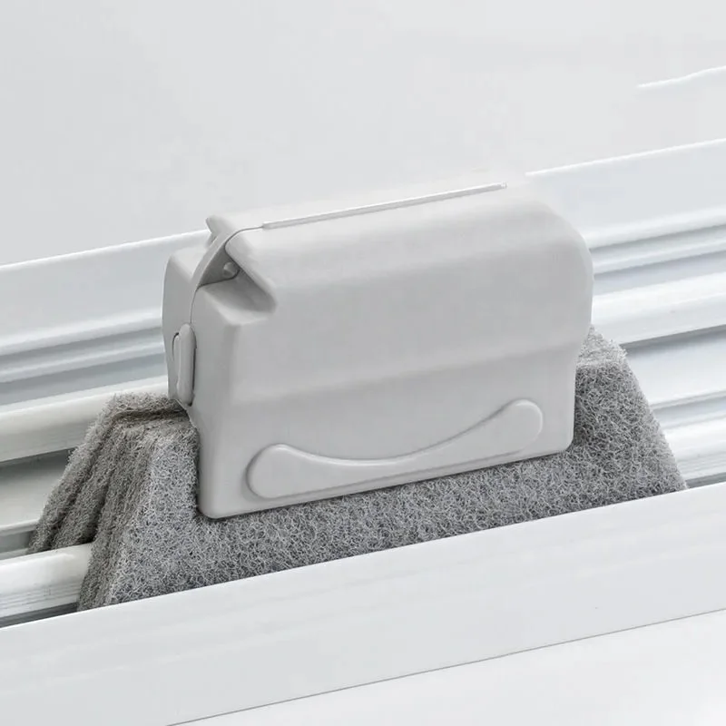 Hand-held Plastic 2 in 1 Window Frame Household groove Slot Gap Cleaning Brush Dust Shovel