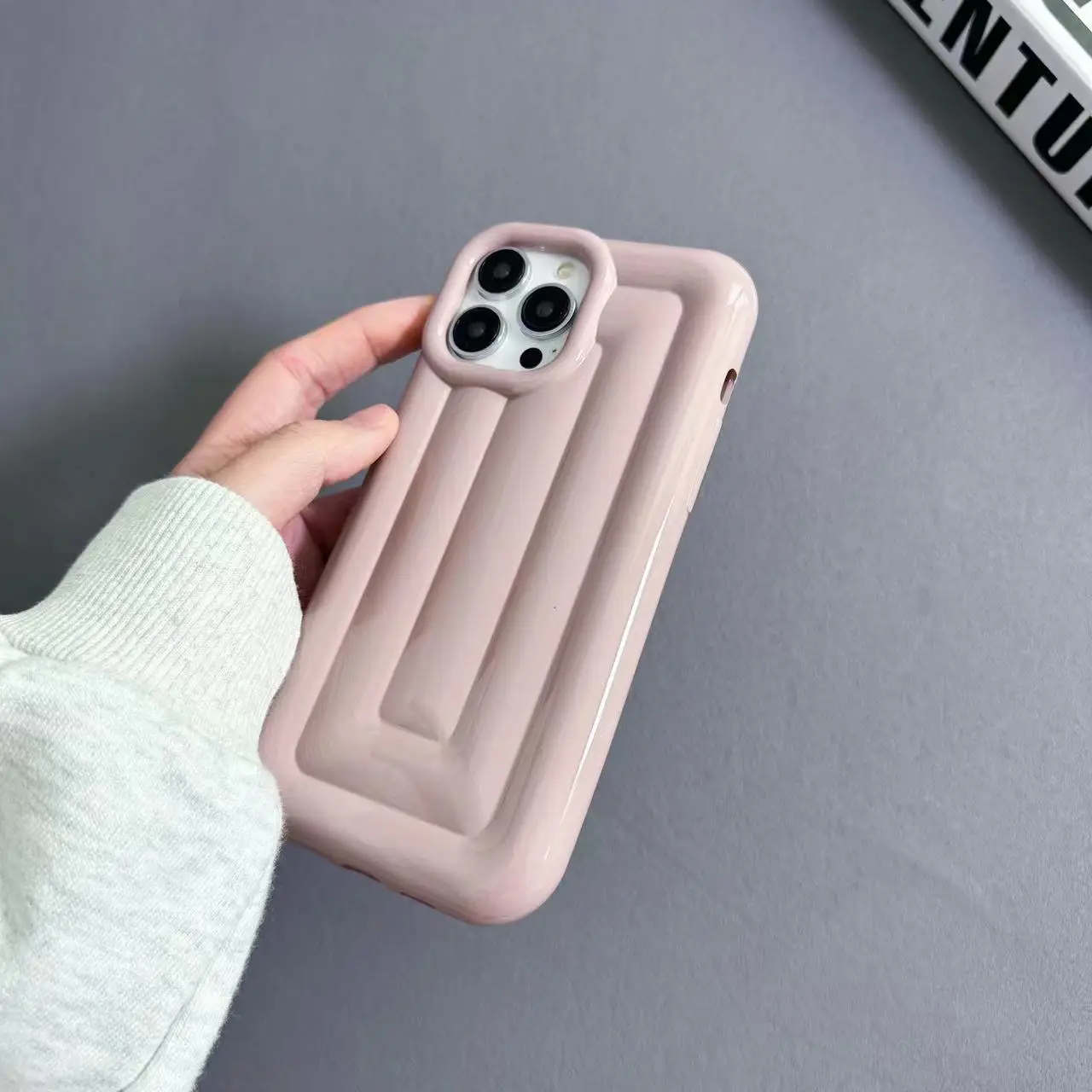 Luxury 3D Stereo Luggage Design Plating Phone Case For iPhone 14 13 12 11 Pro Max Soft TPU Solid Color Shockproof Cover