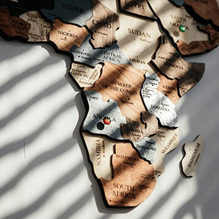 World Map Wall Wooden Travel Push Pin Map Rustic Home Wood Wall Art Wall Art Decor Wooden World Map