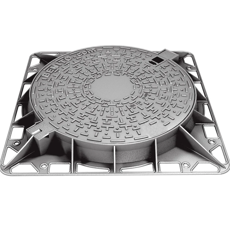 Waterproof High Strength Round Square Rectangular Ductile Cast Iron sewer lids well cover Manhole Cover