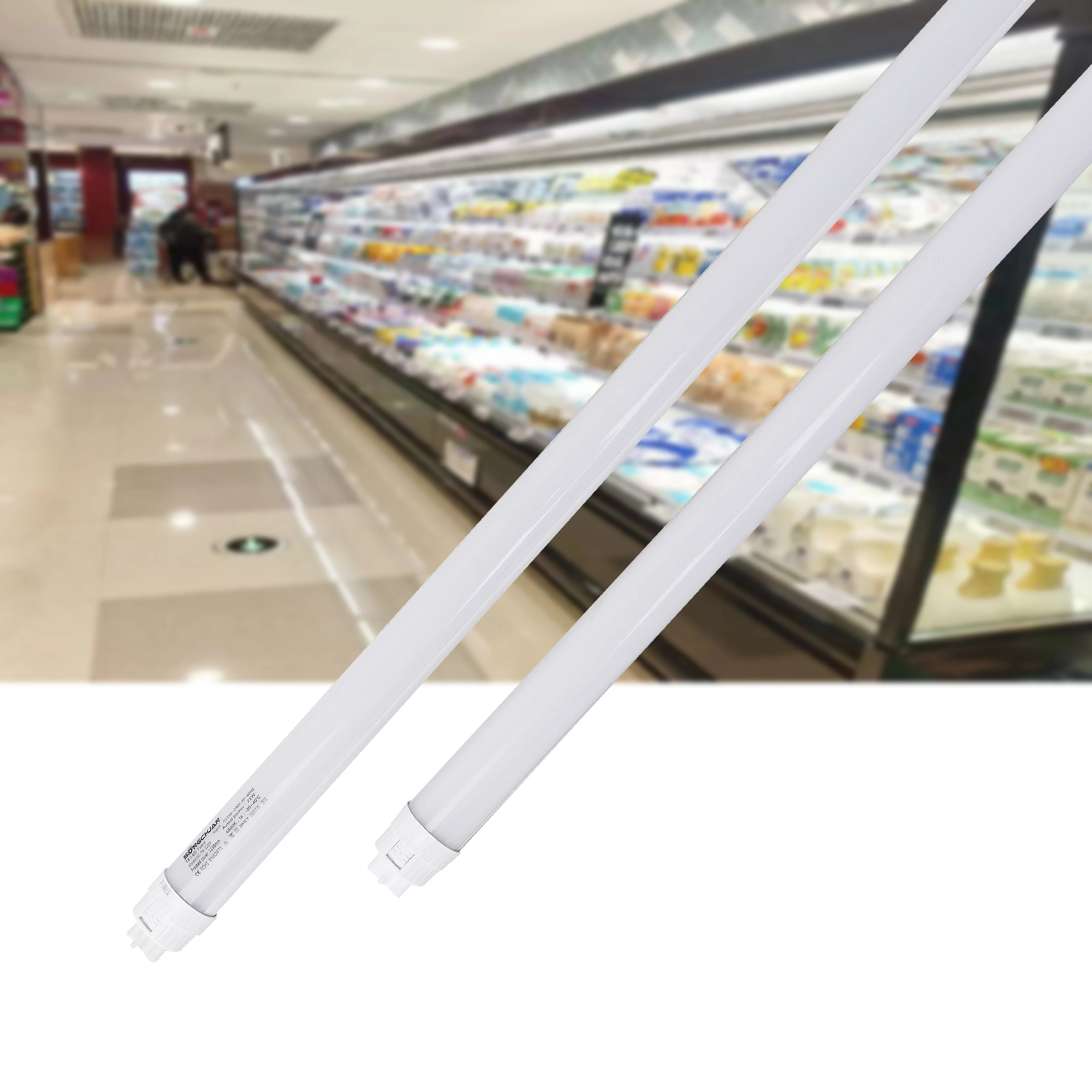 Китайская заводская цена 6 Вт холодный белый/розовый T8 счетчик мяса Светодиодная трубка 8 футов светодиодные фонари для холодильника 10