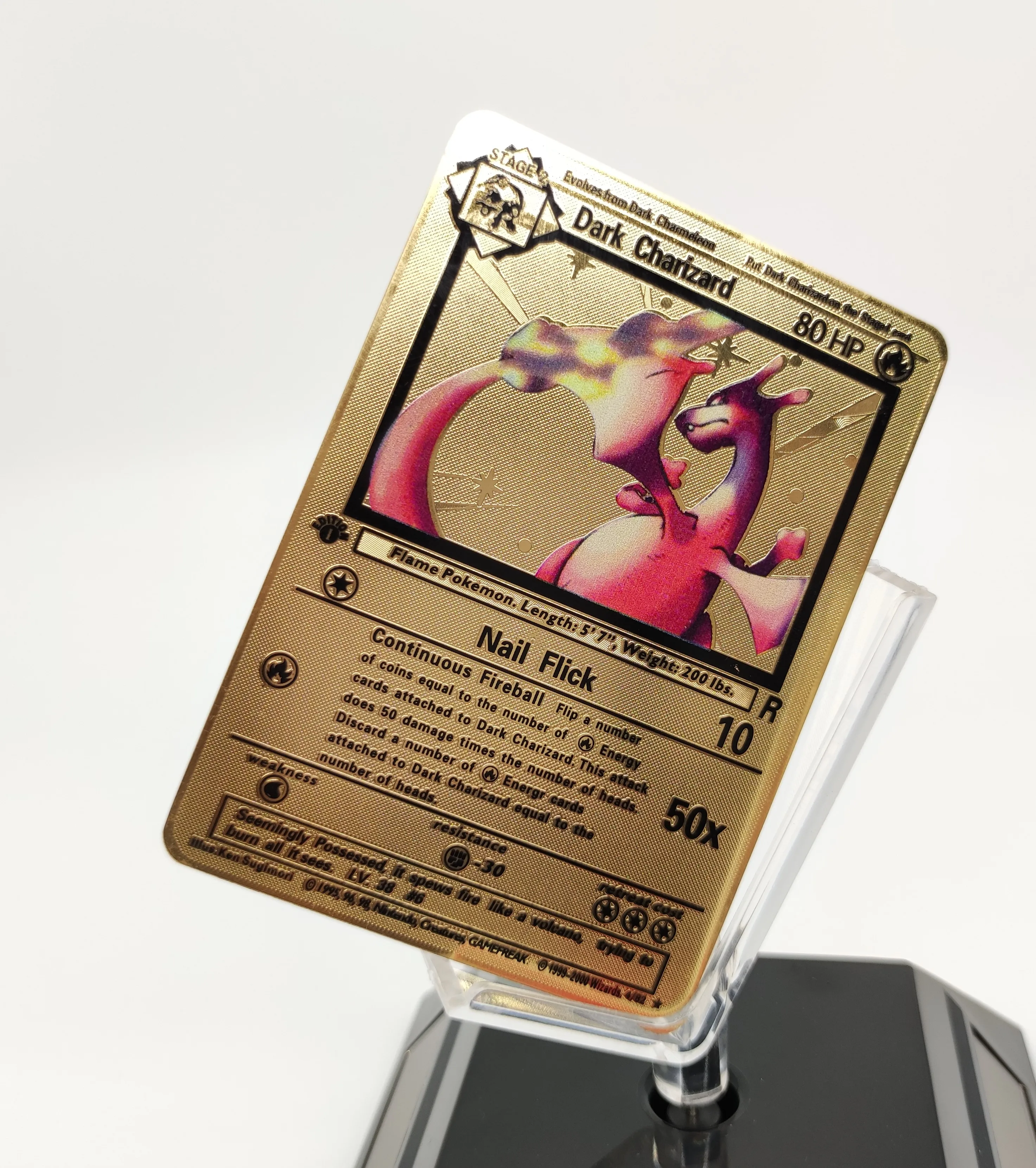 Pikachu Charizard V Metal Trading Cards Pokemon Gold Charizard Vmax Gx Metal Trading Cards Game Fast