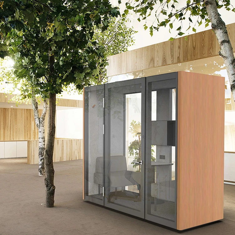 WEWORTH OEM privacy soundproof acoustic 4 person phone booth meeting office pod