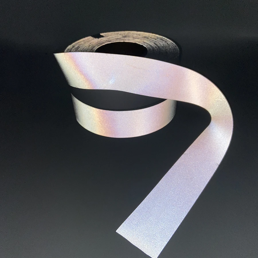 Sliver Polyester Reflective Fabric Tape Tapes for Clothing Edging