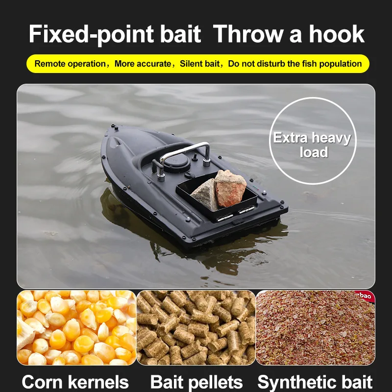 NEWRGY Fishing Boat Load 1.5kg 5200mAh Battery Life Time 3 Hours Remote Control Distance 500m Wave 3-4 Remote Control Boat