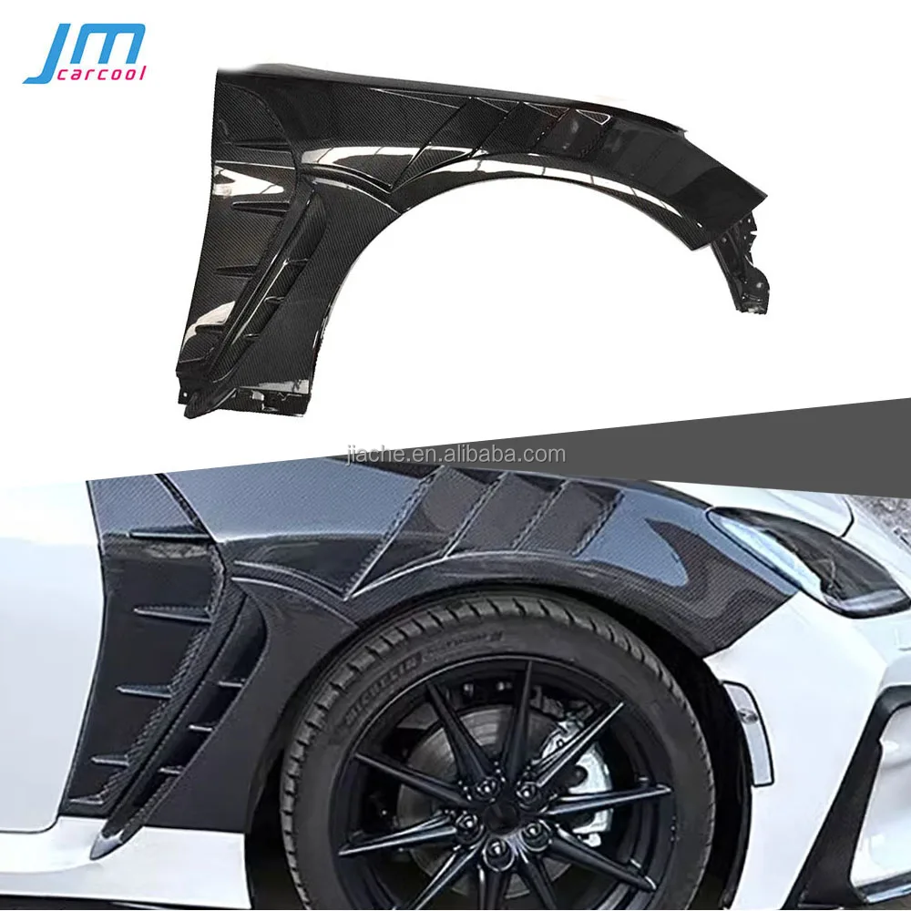Carbon Fiber FRP Side Bumper Fender + Air Vent Splitters for Toyota GR86 Subaru BRZ 2021 +  Car Fender Air Vent Accessories