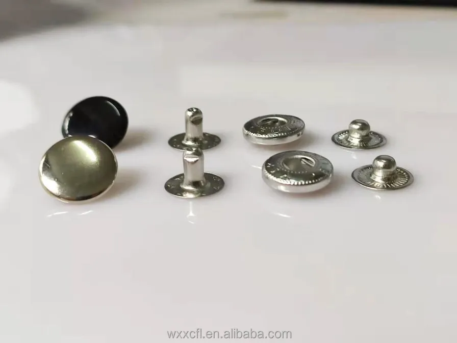 Factory customized color brass  SS iron  snap button for clothing