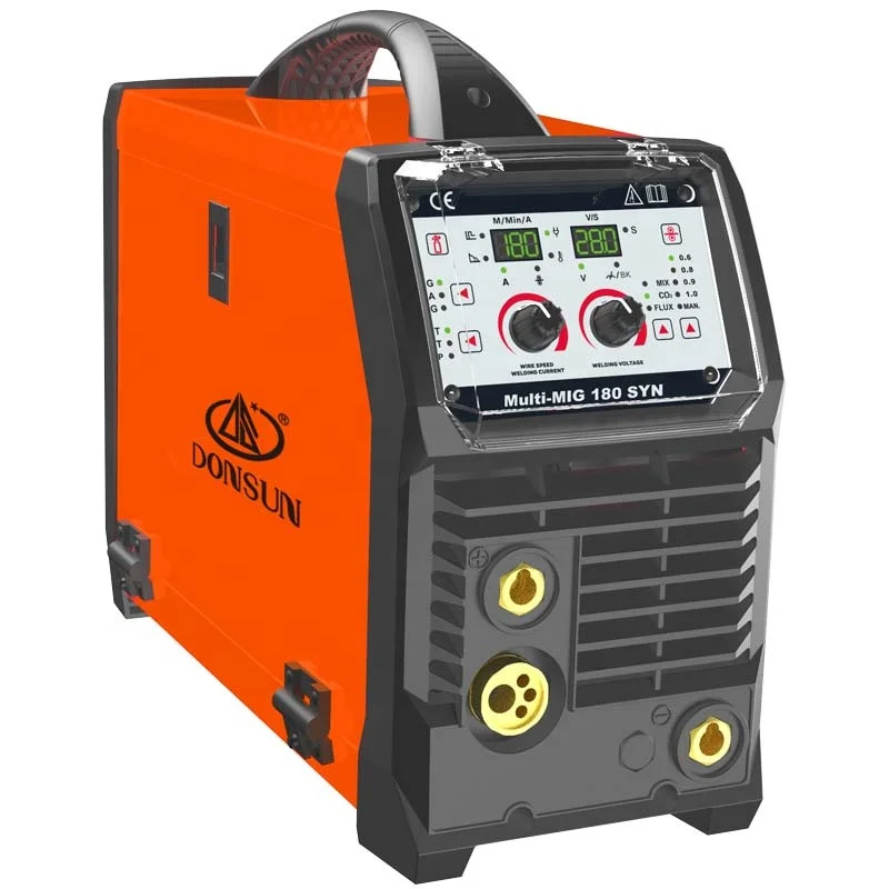 Multi-MIG 180S, MIG 180 SYN gas and gasless MIG Efficiency Multi Functions Mig/Mag/ARC/TIG Welder with complete accessories