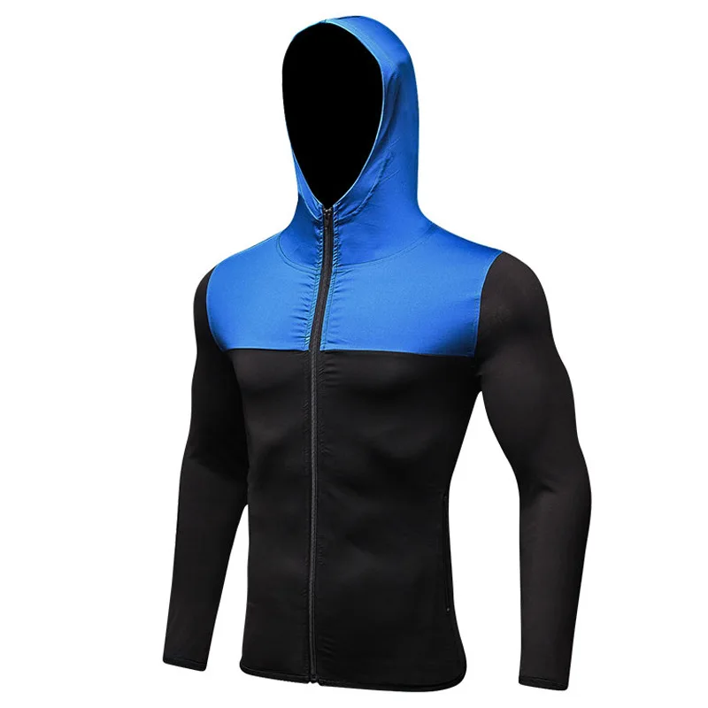 OEM Hot Selling Athletic Wear Clothing Men Blank Hoodies Outdoor  Men Hooded  Sport Running Coat Jacket