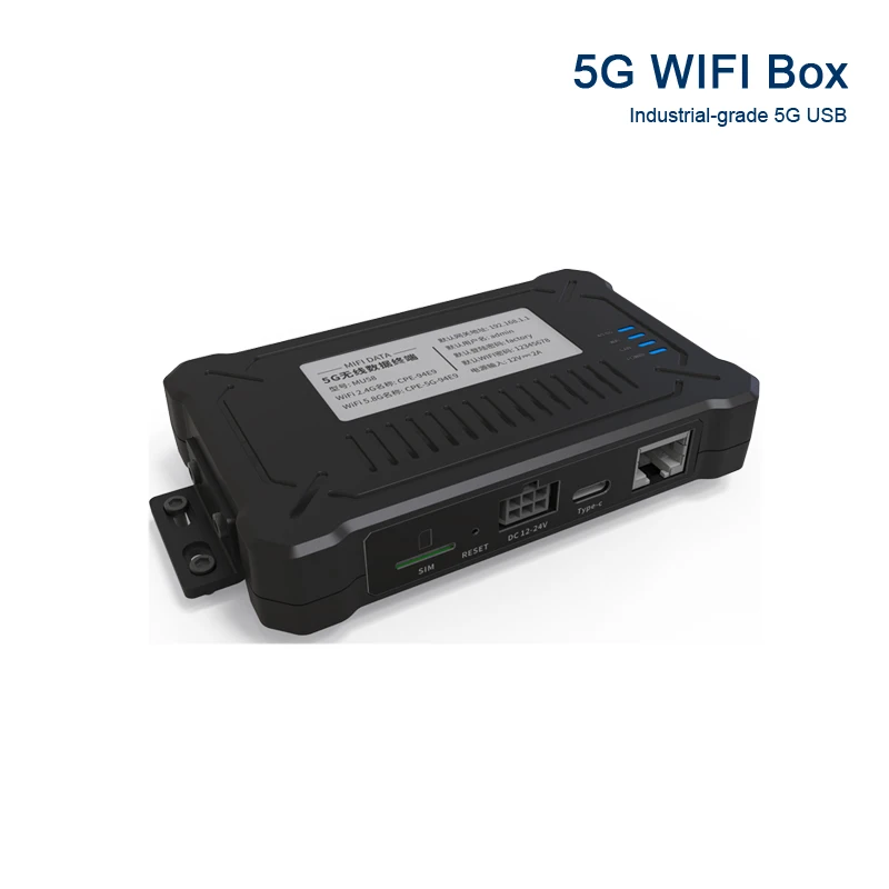 5G USB modem NR Sub6 NSA/SA/LTE/WCDMA with WIF6 11ac&11ax 1800Mbps 2.5GE port RS232 RS485 6Pin port Optional