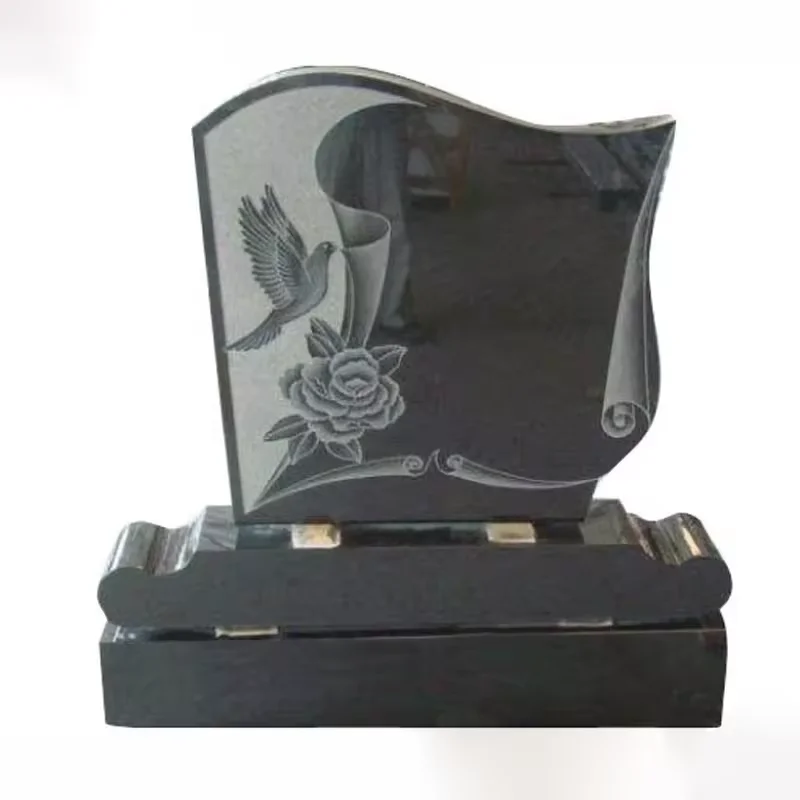 Shengye Wholesale natural black stone tombstones and monuments China black granite tombstones granite monuments graveyards