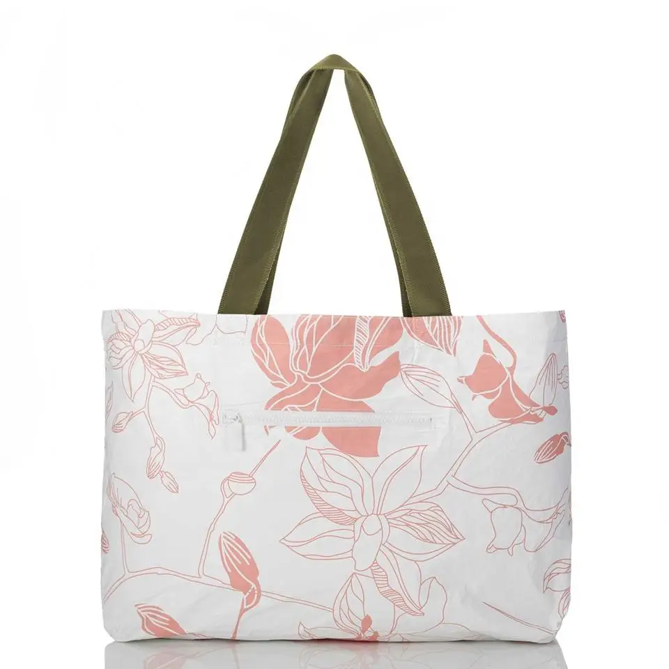 Custom Dupont Paper Tote Bag Waterproof Lightweight Special Fabric Soft Tyvek Shopping Bag