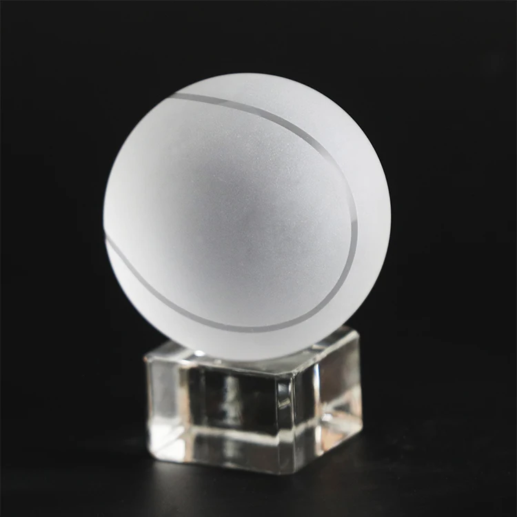 Custom designed home decor Decorated sports awards Basketball Trophies Crystal glass football