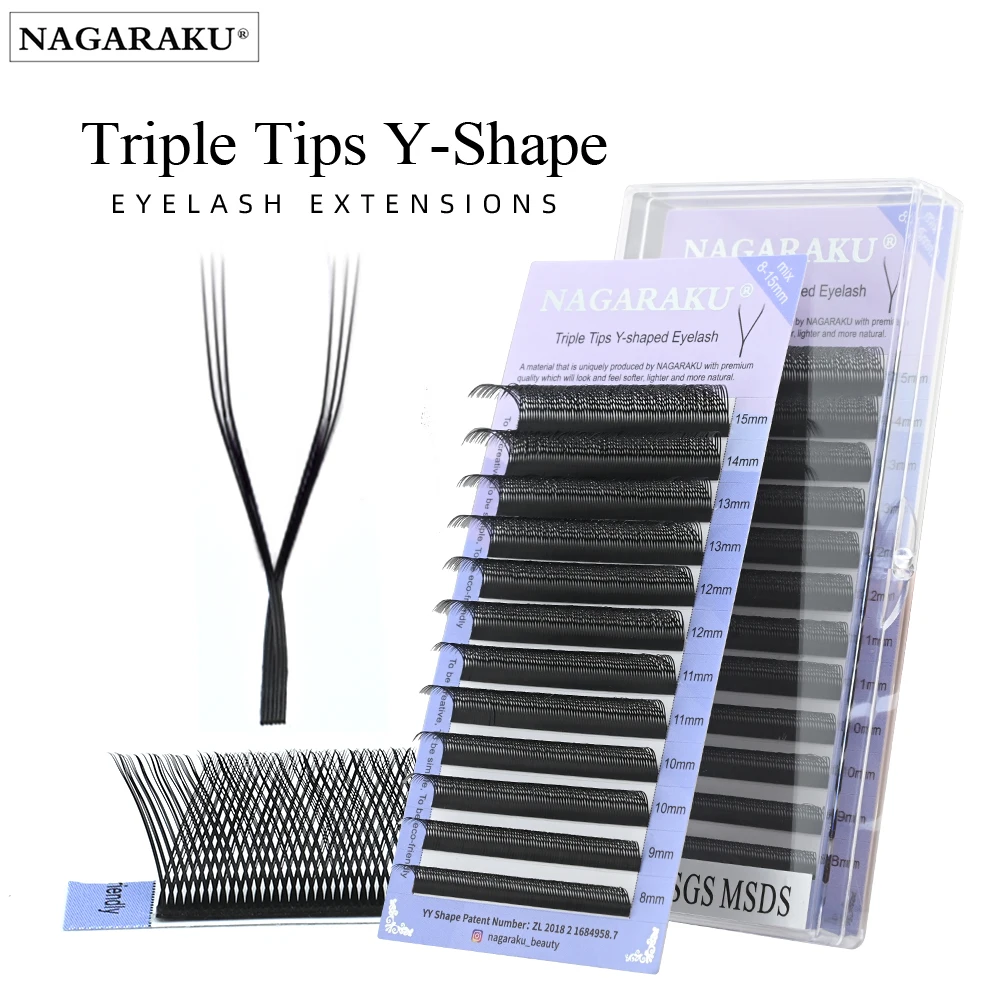 NAGARAKU  shape YY  lashes made volume dark matte trays eyelash extensions