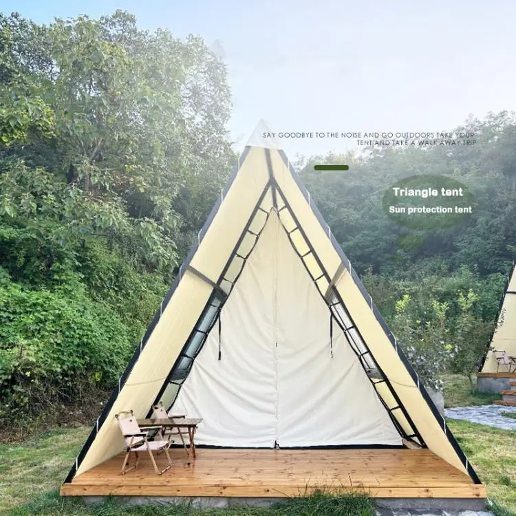 Light Luxury Outdoor Herringbone Tent Fashionable and Easy to Build Sun-Proof High-Quality Tent