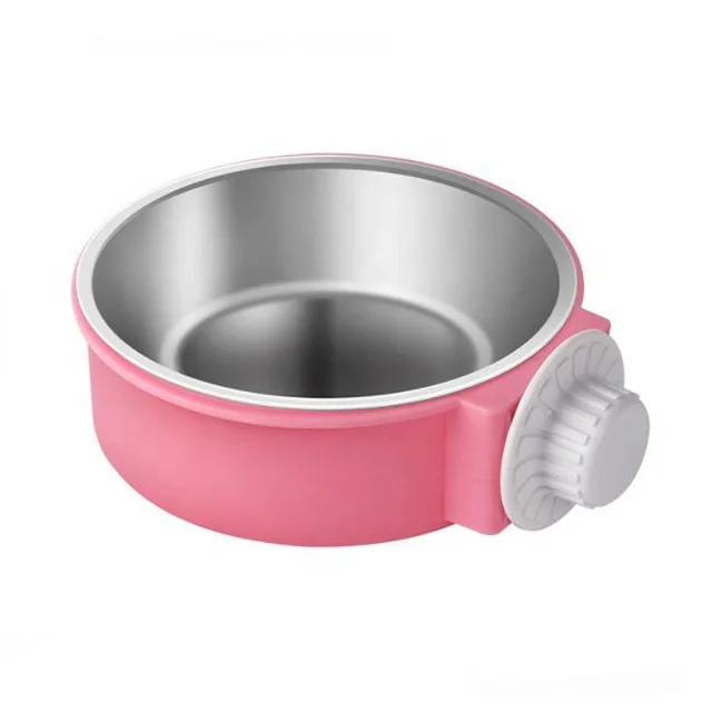 High Quality Pet Supplies Iron Cage Hanging Pet Food Feeder Dog Bowl