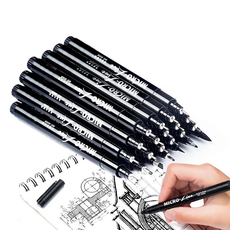 Waterproof Pigment Ink Fineliner Drawing Pen Nylon Tip Fineliner color Pen set
