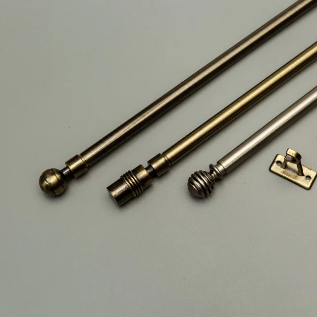 Wholesale High Quality Decorative Curtain Poles Classic Europe style mini extendable curtain rod Cafe rods