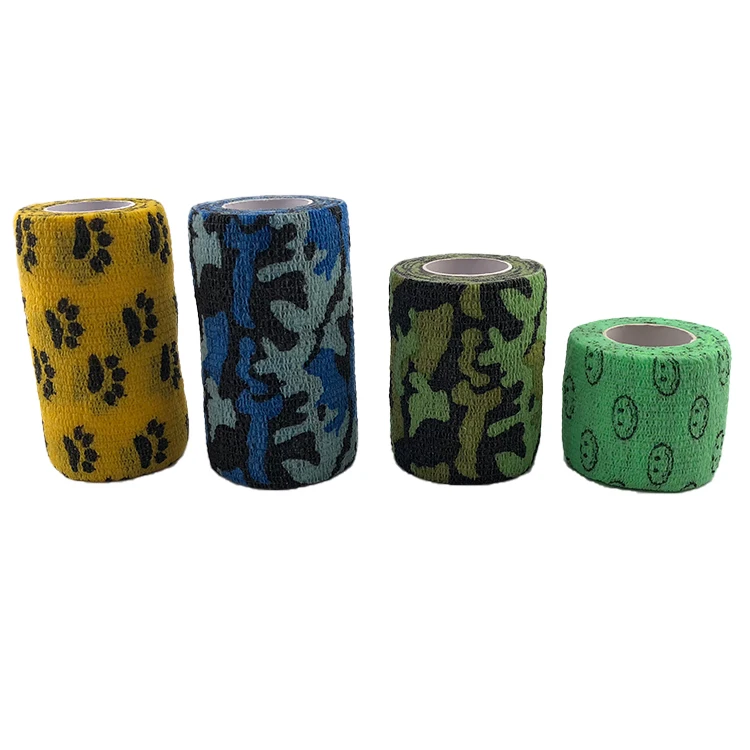 
Wholesale high quality elastic non woven cohesive leg bandage with printing 