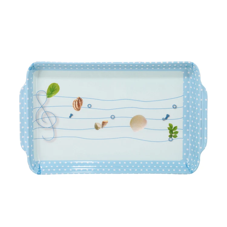 OEM&ODM Modern Style Fast Food Double Ears Melamine Serving Tray Cheap Plastic Trays