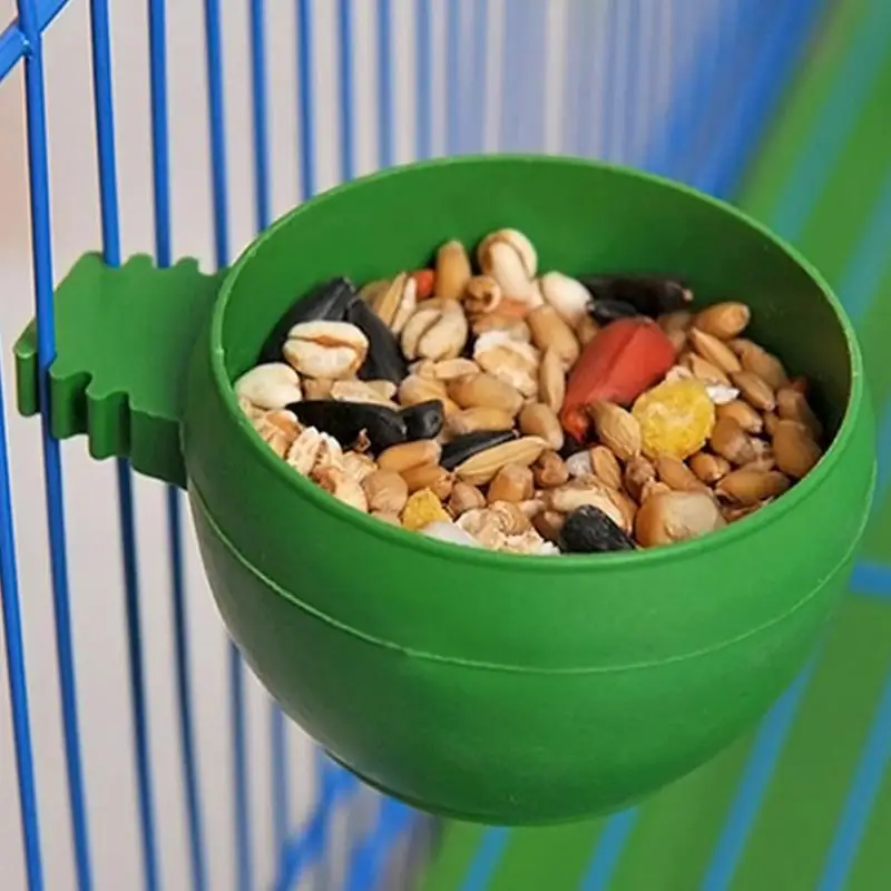 Good Quality Bird Food Water Bowl Feeder Plastic Parrot Pigeons Birds Feeding Trough