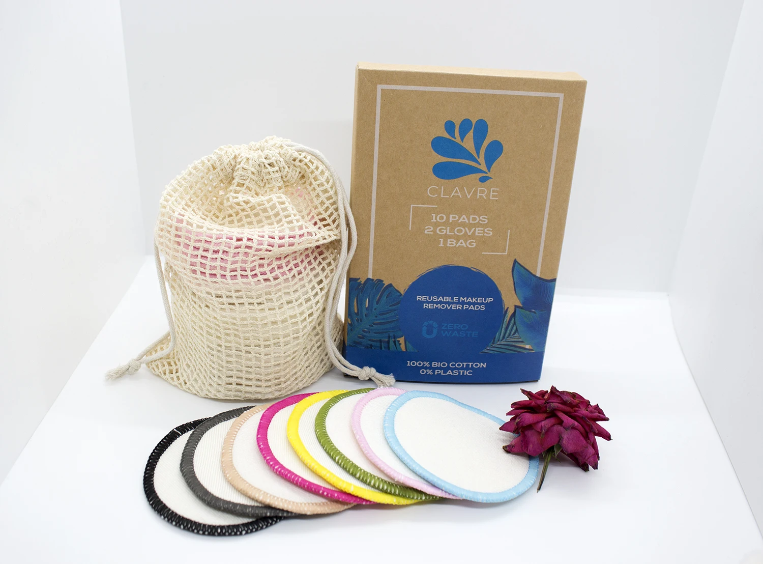 
Reusable Cotton Pad Cosmetic Reusable Facial Cotton Rounds Pad with 100% Cotton Laundry Bag and Paper Packaging 