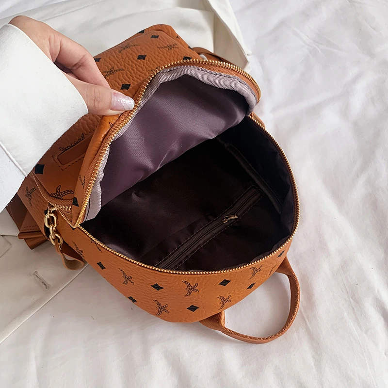 European Vintage  Ethnic Leather Waterproof Printed Backpack Women  New Design Crossbody Bags for Women Female