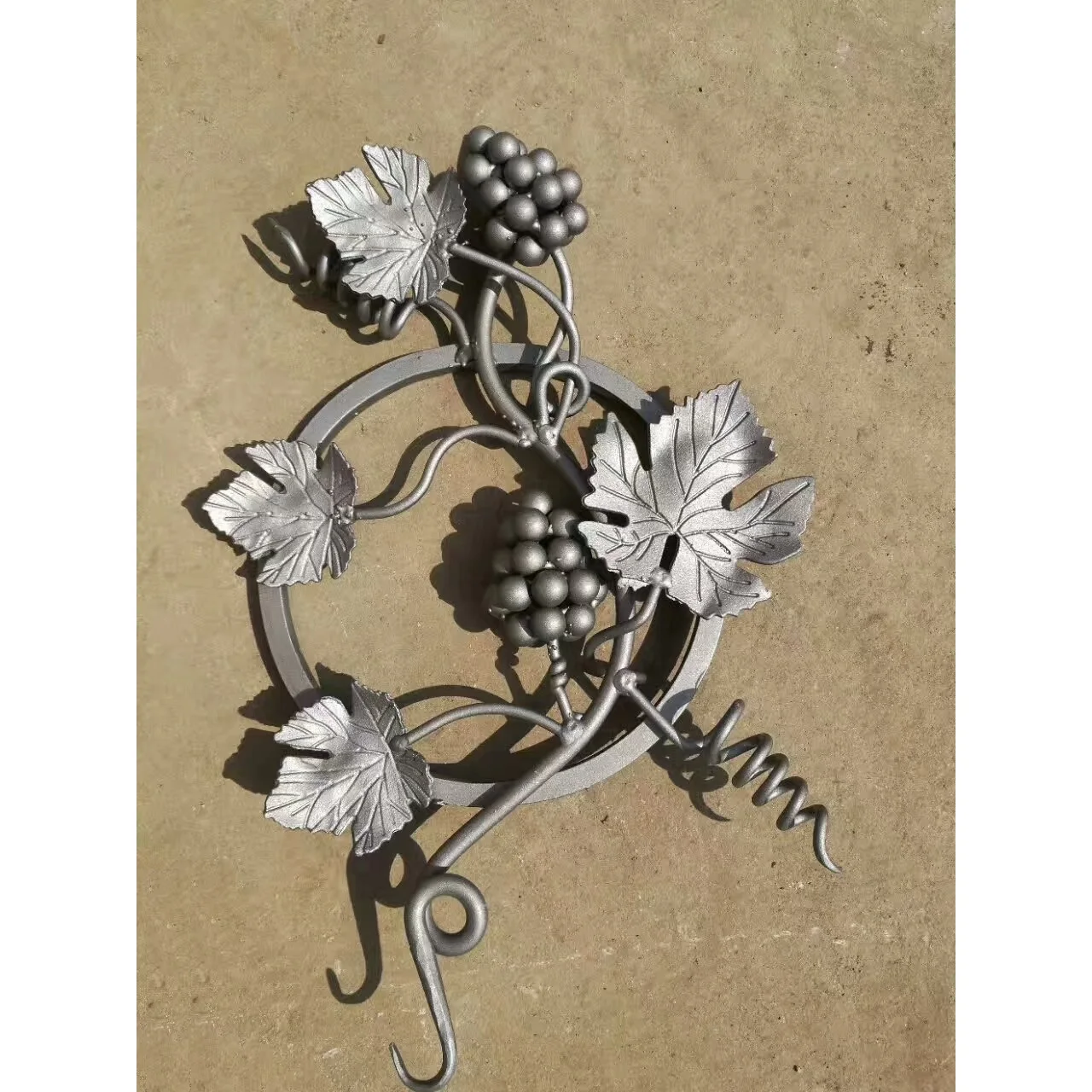 wrought iron art ornament fence decoration part forged weldable grape with leaf accessories casting steel baluster fitting