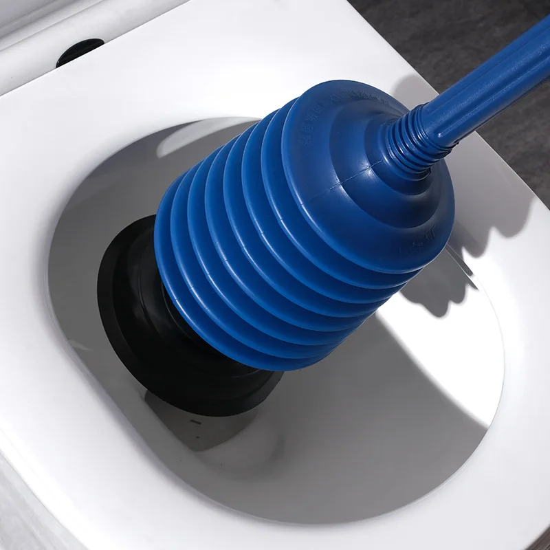 Professional Bellows Accordion Toilet Plunger, High Pressure Thrust Plunge Removes Heavy Duty Clogs from Bathroom Toilets