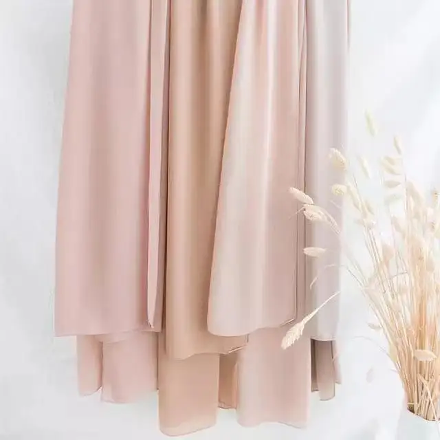 Hot Selling High Quality Solid Color Shawls Scarf Women Hijab Muslim With Tassels Chiffon Hijab Scarf