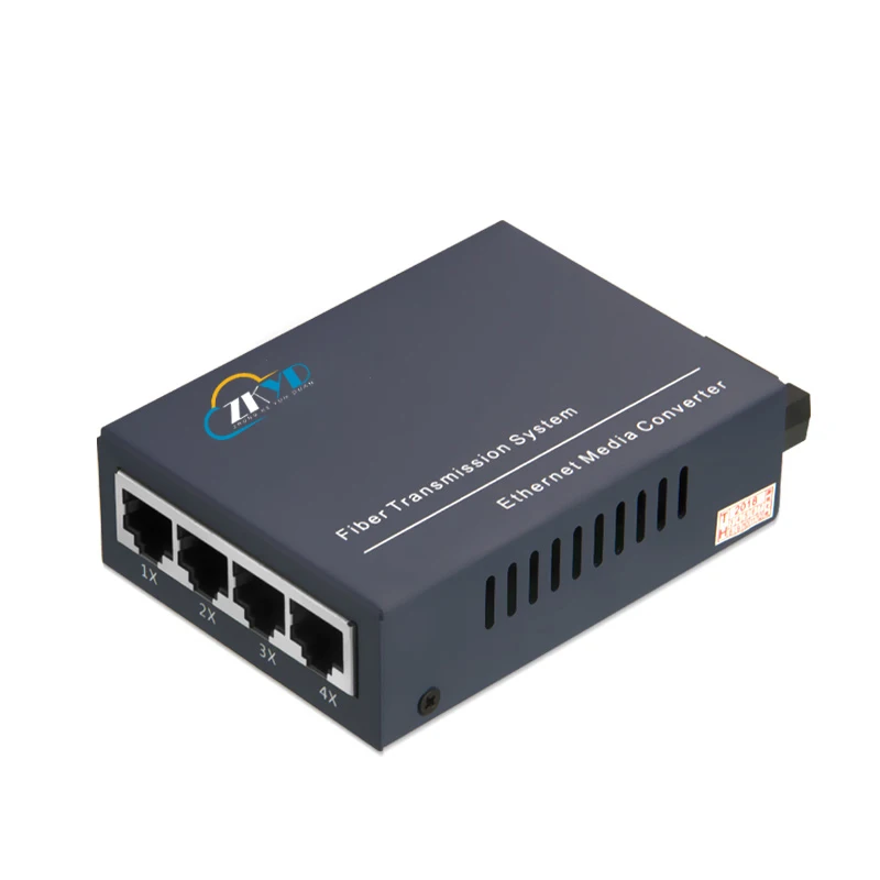 10/100/1000 м SC Тип 1 оптический порт + 4 RJ45 Gigabit Ethernet волоконно-оптический аудио-видео конвертер