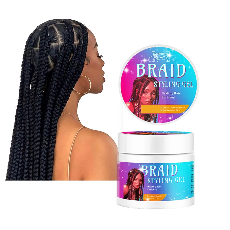 Best selling no residue strong hold braiding gel braid loc and twist gel extra hold private label