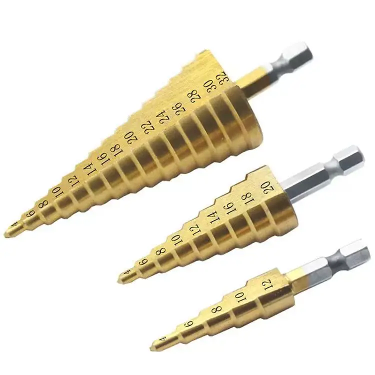 M35   M2  6542  4241 4-12   4-20   4-22    4-25    4-32  Hexagonal shank Straight groove spiral groove metal bore step drill