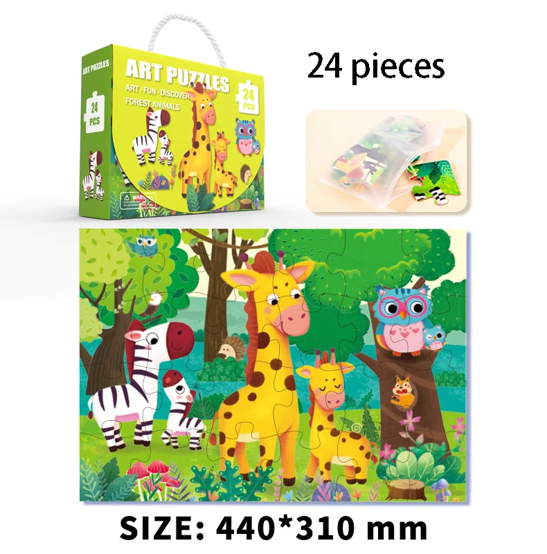 2024 new products Custom 60-piece paper cartoon puzzle Montessori creative puzzle toy puzzle set for kids gifts boys & girls CE