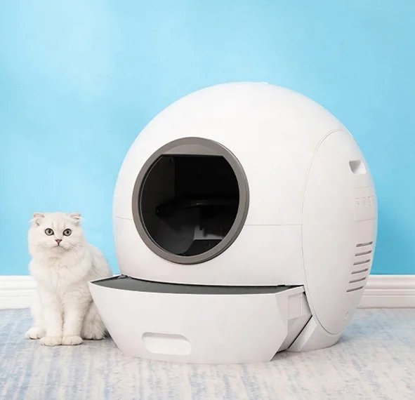 Luxury large enclosed portable automatic cat litter toilet furniture auto smart intelligent self cleaning cat litter box for cat