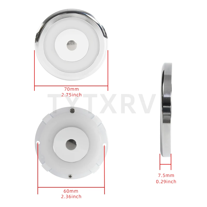 TYTXRV OEM RV автодом круглый 12 В/24 В сенсорный переключатель светодиодный потолочный купольный светильник