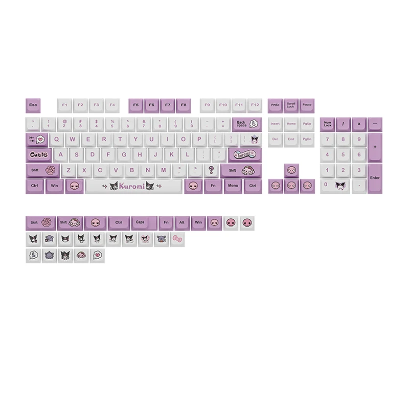 New Design 125 keys cherry profile keycap with iso enter 7u spacebar japanese pbt dye sublimation mechanical keyboard keycap set