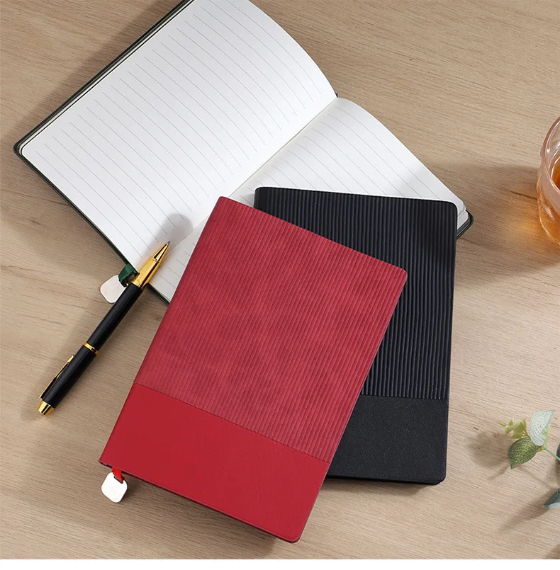 School Office Supplies Leather Soft Cover Luxury Notebook Handmade Diary A5 LOGO Leather Bound Lined Journal Notebook