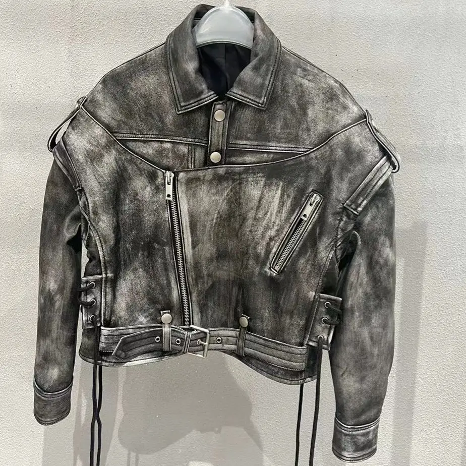 New Spring Autumn Leather Jacket Women Short Korean Style Leather Jacket Large Size