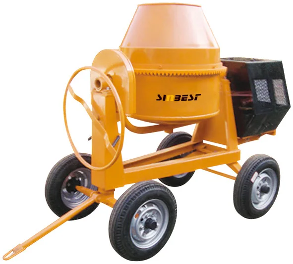 CE Approved Mini Electric Portable Cement Concrete Mixer with Two Wheels