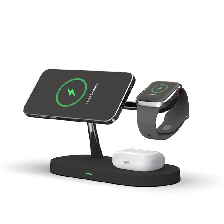 Drop ship T268 15w qc3.0 fast phone charging 3 in 1 multi function wireless charger for phone watch earphone
