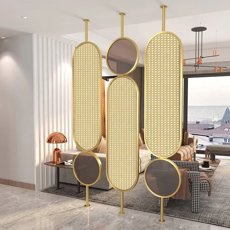Eco-friendly home decor stainless steel metal  privacy panel room dividers partitions separator screen restaurant decor interior