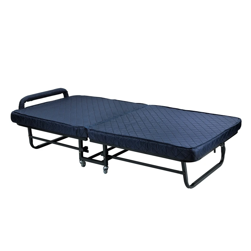 Foldable Easy Carrying Metal Regenerate Cotton Camping Folding Bed for Vacation